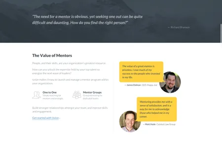 Mentor testimonials.